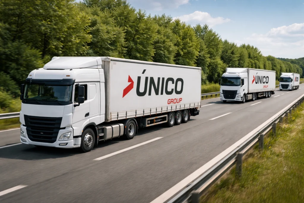 Transporte da empresa de logística Único Group em Pouso Alegre