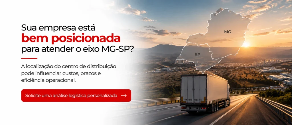 Centro de distribuição em Pouso Alegre conectado ao eixo logístico entre Minas Gerais e São Paulo.